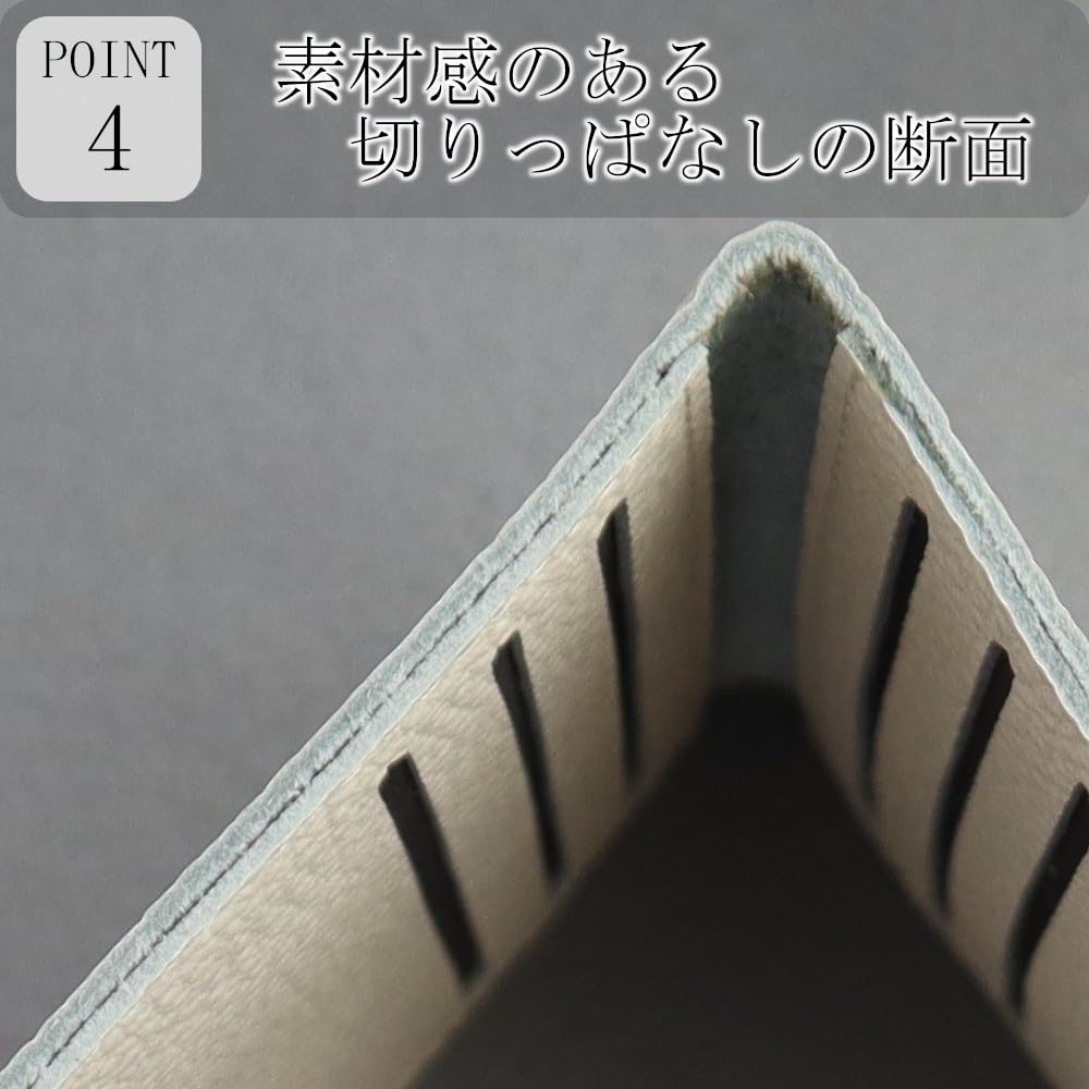 Genba Senka Slim Cowhide Card Holds 6 Cards Case, (Red)