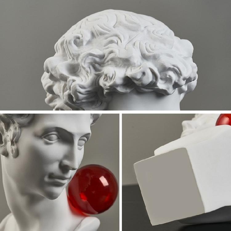 Unik Resin Blåser Bubblor Grekisk Figur Klassisk Grekisk Byssskulptur för att Lägga till Kul på Skrivbordet och i Bostadsutrymmet