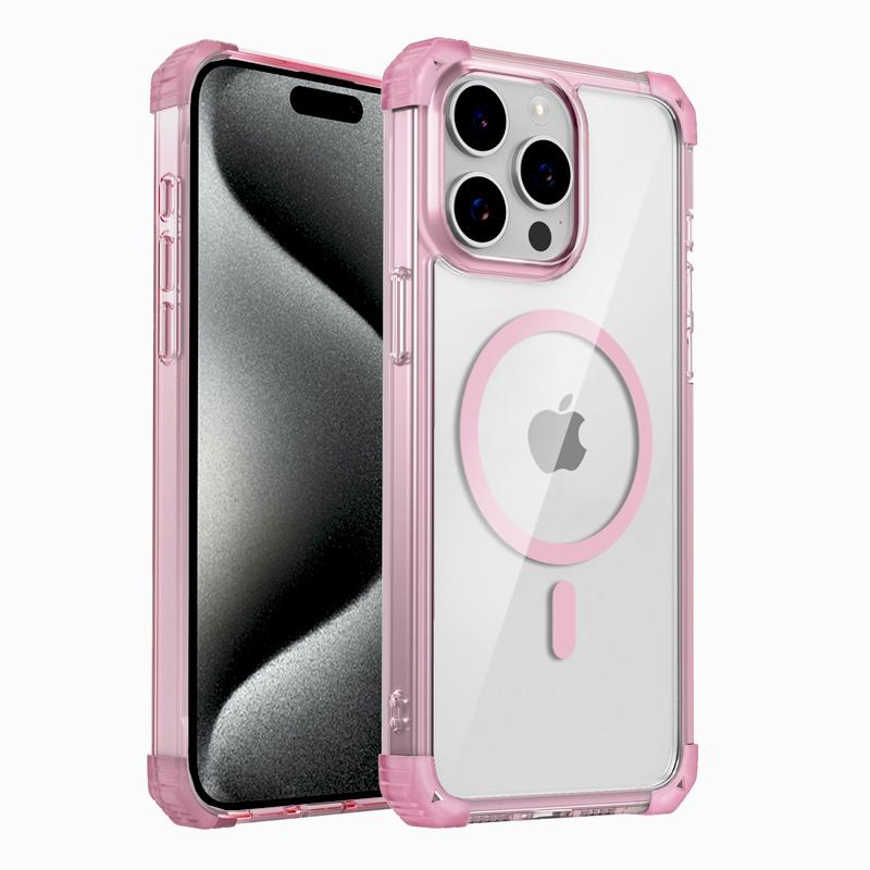 Shockproof Armor Transparent Case For iPhone 17 16 15 14 13 12 Pro Max Plus 15Pro IPhone15 for Magsafe Mag Safe Charge Cover