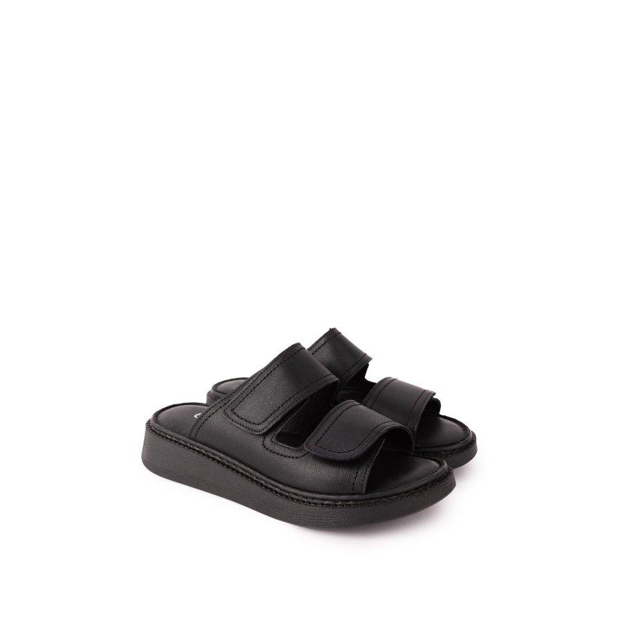 Women's Genuine Leather Wedge Heel Summer Slippers Clogs