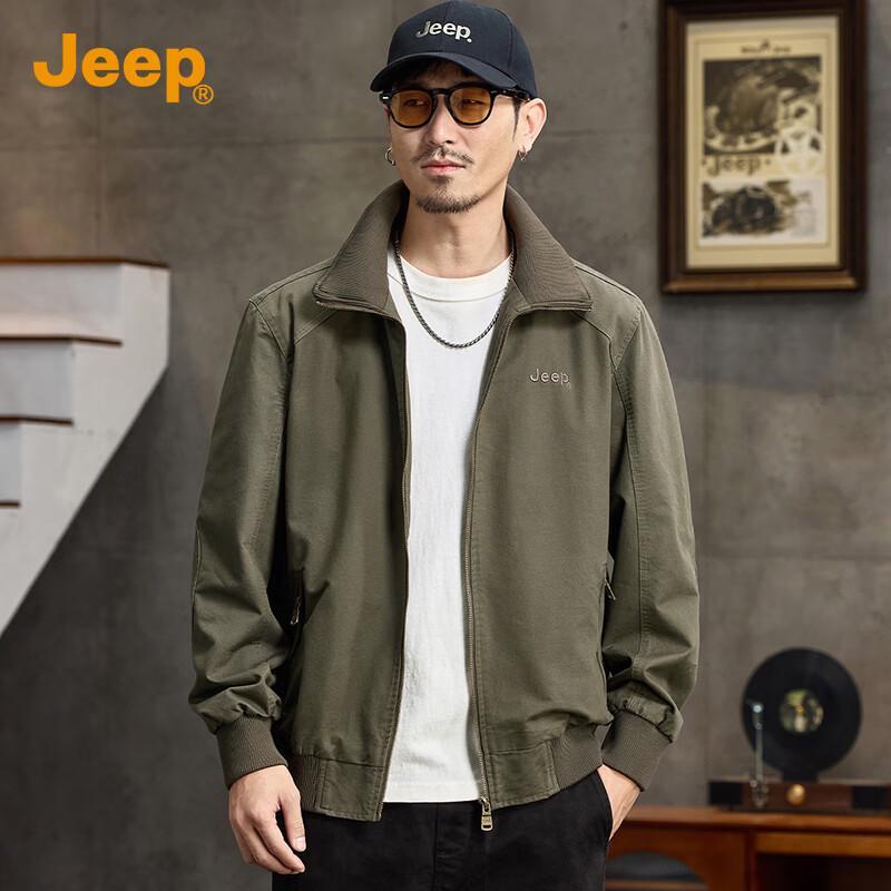JEEP Men's Loose Fit Pure Cotton Casual Jacket