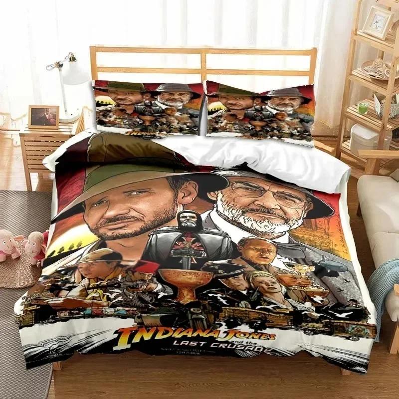 Indiana Jones The Dial of Destiny Sleep Bedding Package Single Size Double Size King Dimension Size Boys Bedroom Quilt Cover Bed Cover Package Gift