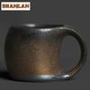 100ml Black Gold Crescent Handle Coffee Mug Cappuccino Latte Cup Afternoon Tea Mug Household Master Office Water Cup Teaset Gift
