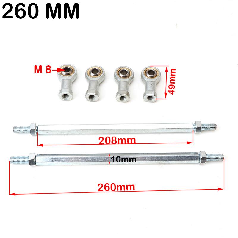 1 Paar 240/250/260/270/280/300/315mm 8mm Spurstangen-Kit Kugelgelenk Für 49cc Elektrisches Mini Kinder ATV Go-Kart Buggy Quad Bike