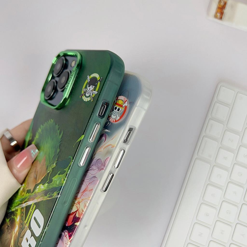 Japan Cartoon Luffy Zoro Sanji Phone Case for iPhone 11 12 13 14 15 16 17 Pro Max Plus Air X XS XR Cool boy shockproof Cover