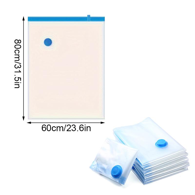 1PC sac de vid pentru pilota sac transparent de compresie în vid, pungă de organizare pentru îmbrăcăminte îngroșată, sac de depozitare pentru uz casnic, pompare