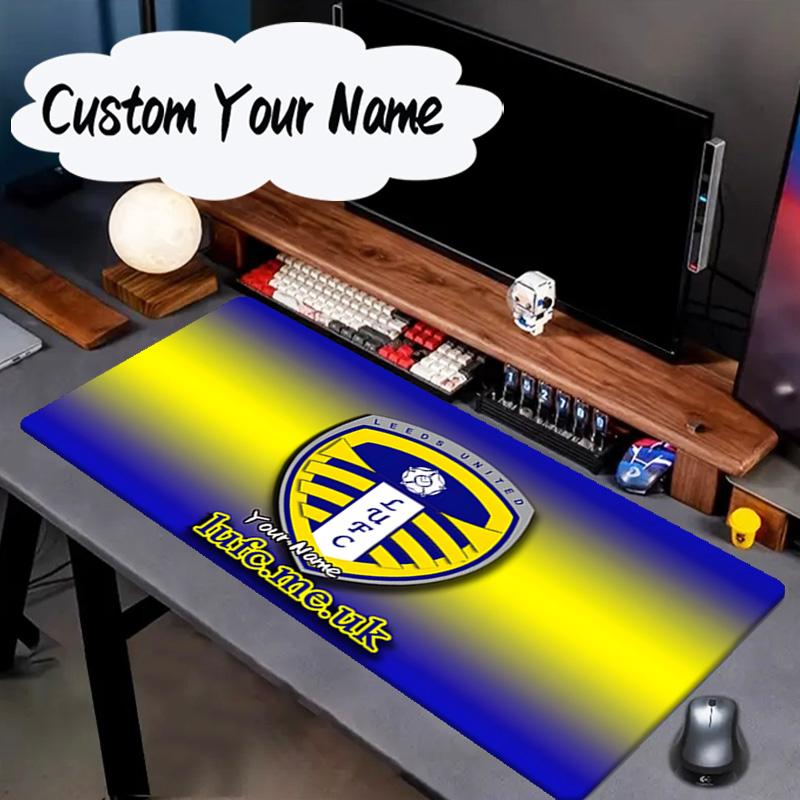Custom Name Mouse pad Leeds United Crest Legacy Mouse pad, Gaming Mouse Pad, keyboard pad, Desk Decor for computer notebook Fan Birthday Gift