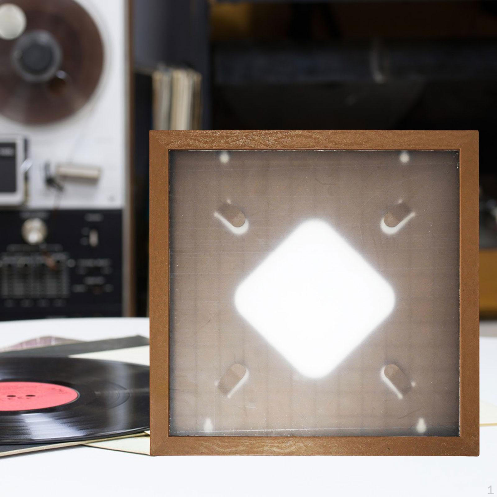 

Держатель альбома в рамке для виниловых пластинок для украшения стены, легкое решение для монтажа коричневый