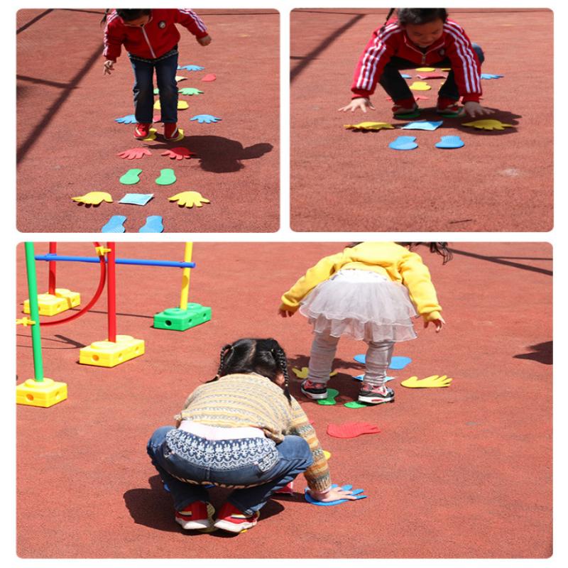 4 Stück Hand Fuß Sport Spielzeug Sensorisches Spiel Pädagogisches Spielzeug für Kinder Outdoor Indoor Krabbeln Springen Aktivität Kindergarten Pro