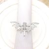4Pcs Bat Napkin Rings Premium Alloy Spooky Dinner Decorative Tableware for Halloween Party Guest Dining Experience
