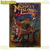 Klasická hra The Secret Of Monkey Island Kovové cedule Dekorace do garáže Domácí kino Design kuchyně Plechový znak Plakáty dárek pro děti