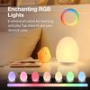 JolyWell Night Light for Kids, Baby Egg Light with 7 Colors Changing Mode & Stepless Dimming, Nursery Night Lamp BPA Free,Rechargeable Egg Night