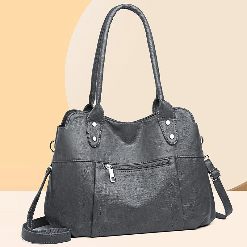 Retro Tote Bag Women's New Fashionable Large-capacity Commuter Handbag Single Shoulder Messenger Women's Bag