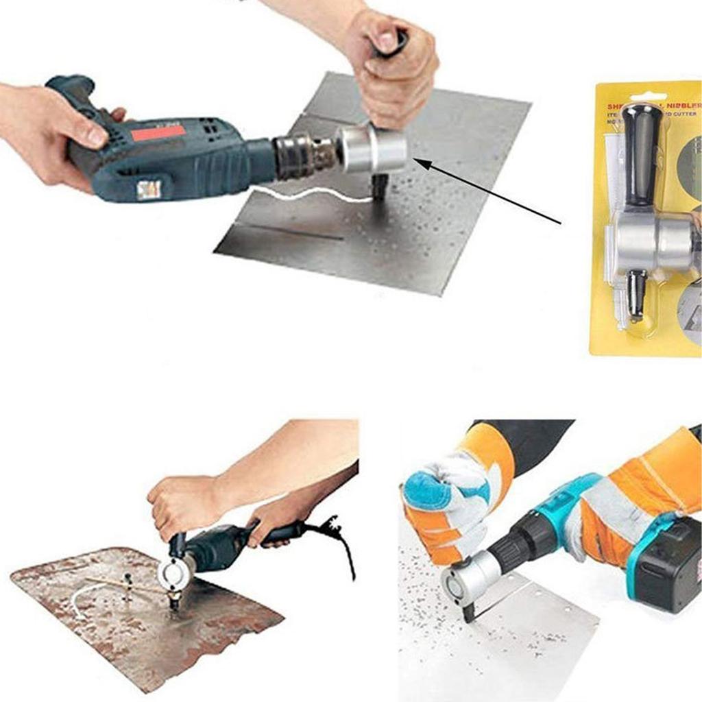 Ergonomic Double Head Metal Nibbler Metal Cutter Multi Angle Cutting Capability Perfect For Craftsmen And DIY