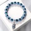 Bohemian evil eye bracelet, for men and women, negative energy beaded bracelet, elastic cord bracelet, handmade lucky jewelry