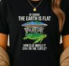 Flat Earth Turtle Illustration T-shirt | Funny Conspiracy Tee, Animal Lovers