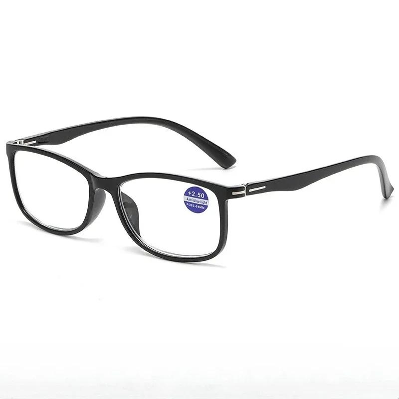 Fashion Men Women'S Anti-Blue Reading Glasses Trendy Transparent Far Sight Eyeglasses Unisex Ultralight Presbyopia Prescriptions