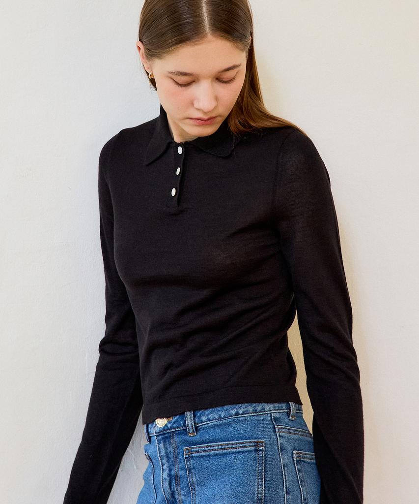 Leumeme Lou Knit Top Black