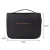 Toiletry Bag Hanging Travel Makeup Fashion Waterproof with Hook Large Capacity PU Leather