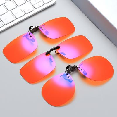 1 Pièce Clip-On Anti Lumière Bleue Haute Qualité Unisexe Anti-Radiation Lunettes de Protection pour Ordinateur Lunettes Verre Relevable pour Myopie/Hypermétropie