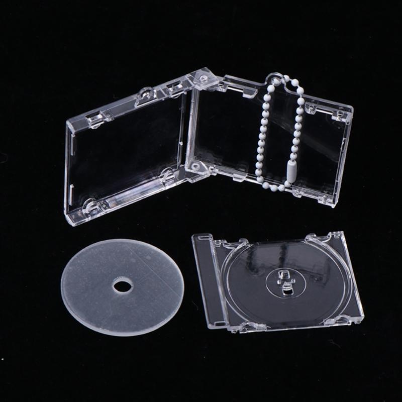 Blank Disc Case Keychain Disc Album Keychain Music Album Keychain Blank Disc Case Pendant for Keychain Decorations