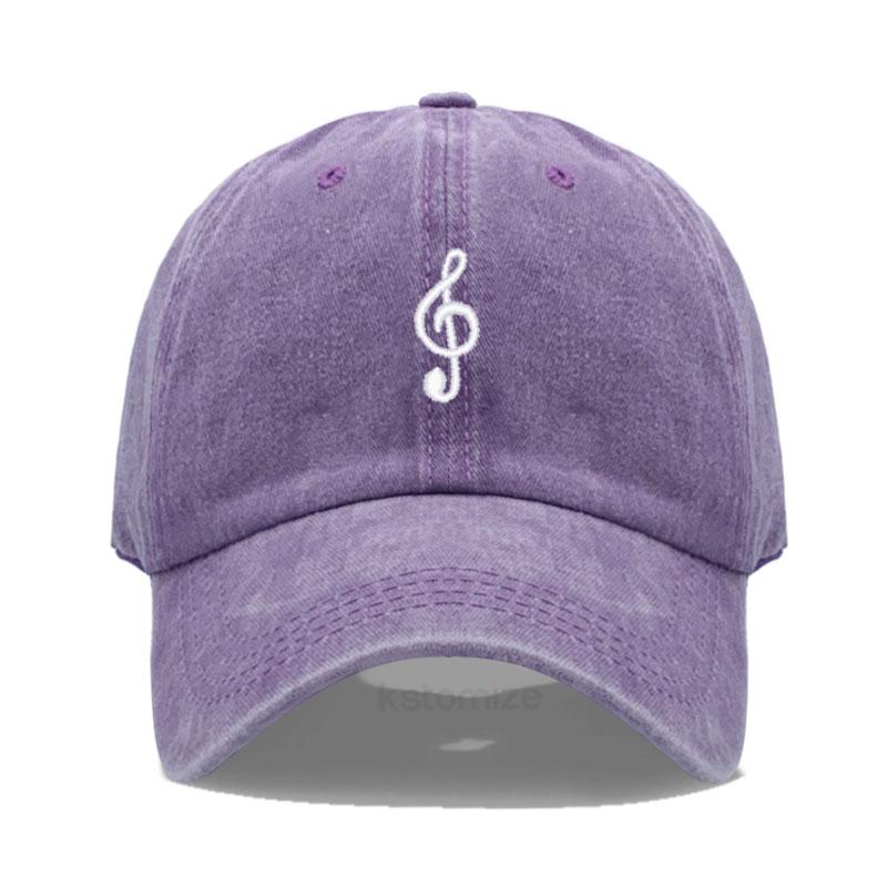 Unisex Soft Cotton Dad Hat Musical Note Embroidery Baseball Cap For Women Men Adjustable Unisex Casual Sports Caps