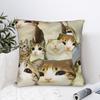 Pillow Case Meowl Cat Owl Cute Pet Stickers Print Pillow Cover For Sofa Couch Bed Living Room Vintage Pillowcases