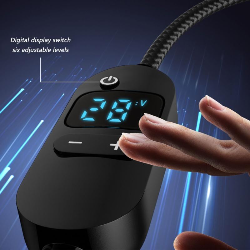 Durability PVC Coating DC5.5x2.1mm To USB C Charging Cord Featuring 5V/9V/12V/15V/20V/28V Adjustable Output Voltages