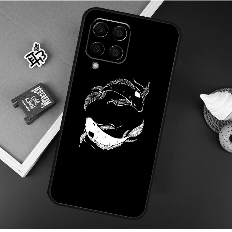 Ying Yang Koi Fish Case For Samsung Galaxy M16 M36 M56 M06 M52 M32 M12 M54 M34 M14 M35 M55 M15 M11 M31 M13 M53
