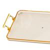 Serving Tray Rectangular with Handles Nordic Style Jewelry Storage Tray for Restaurant Living Room Office Hotel Beauty Salon
