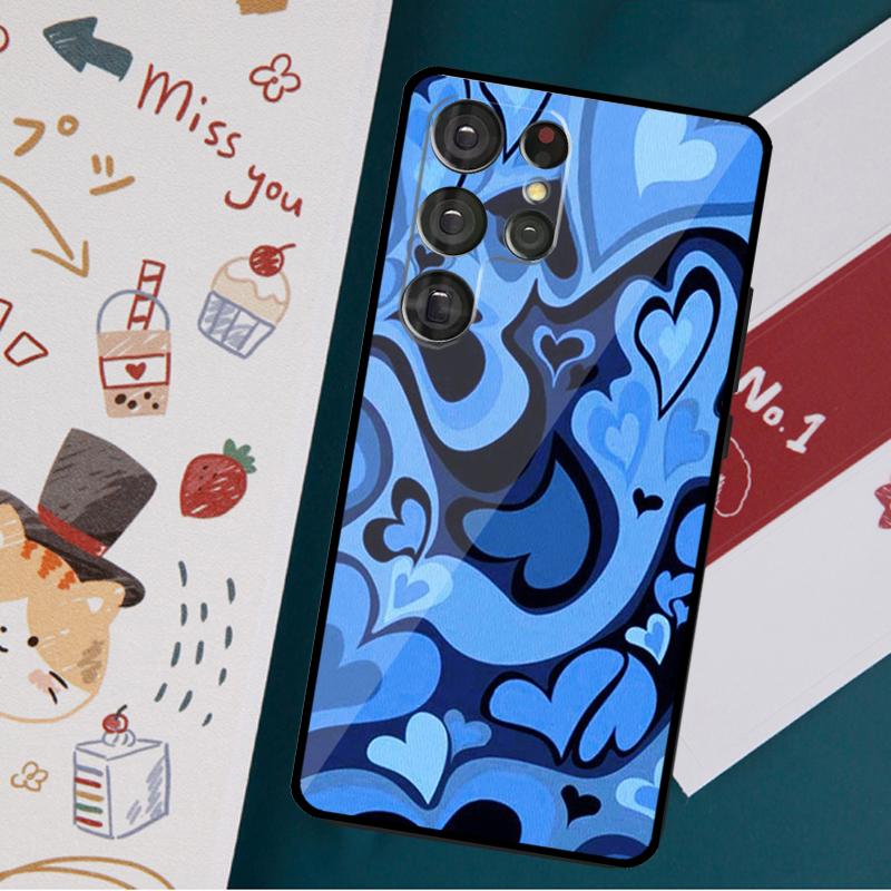 Flower Power Deformed Love Phone Case For Samsung Galaxy S23 S21 S22 Ultra S8 S9 S10 Note 10 Plus S20 FE Cover Funda