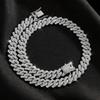 Mode Hip Hop Quadratisch 14MM Cuban Link Halskette Herren Goldfarbe Damen Strass Iced Out Cubanische Kette Punk Schmuck Halsketten Geschenk