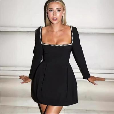 2024 Spring Women's Square Neck A-Line Dress