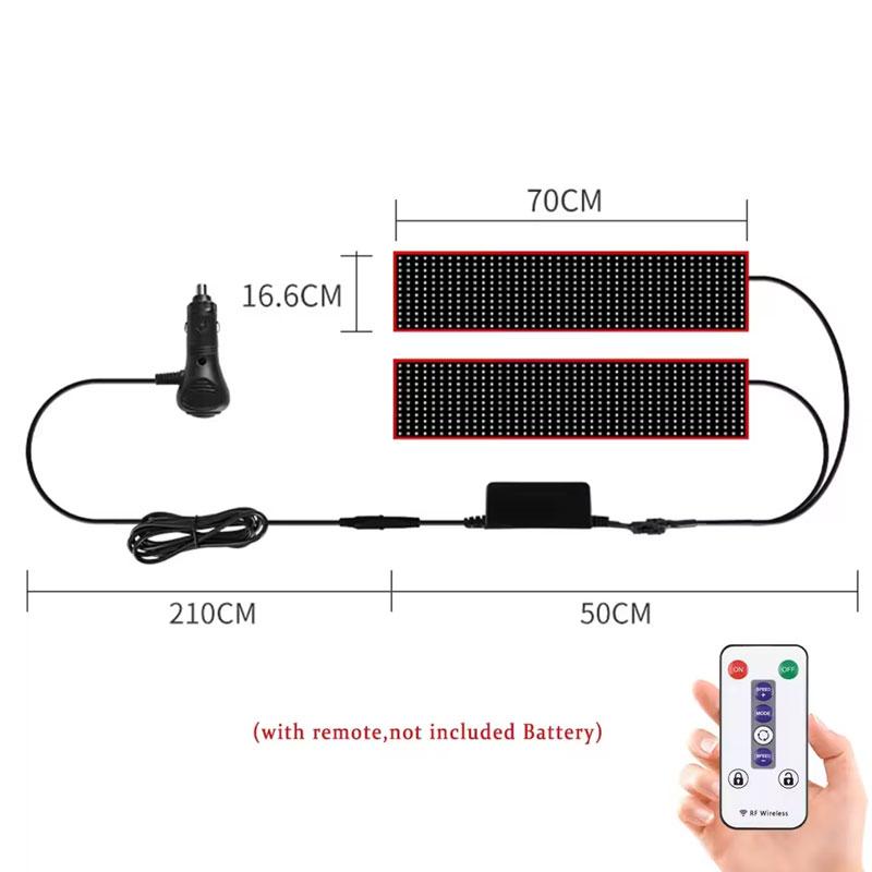 Samochód ciężarowy Diabeł Oko LED Pixel Panel Światło Zdalne Sterowanie Miękkie Składane Oświetlenie Przewijanie Do Deski Przednia Szyba 12V 24V