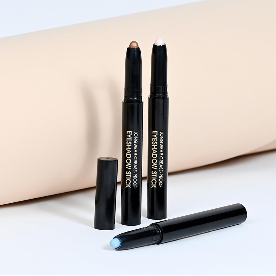 Lakerain Eyeshadow Stick Shimmer and Matte Long Lasting Waterproof Highlighter Metallic Glitter Eye Shadow Pencil Cosmetics