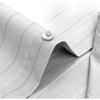 FIRS Men's Shirt, Pure Cotton Short-Sleeve Shirt, Striped Business Casual Versatile Classic Shirt, Gray Stripes, Size 43