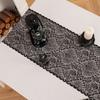 Black Color Black Lace Table Runner Long Length Spider Web Table Runner  Table Decor
