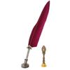 European Retro Feather Stainless Steel Nibs Dip Writing Pen Wax Set Gift with Packing Box #3