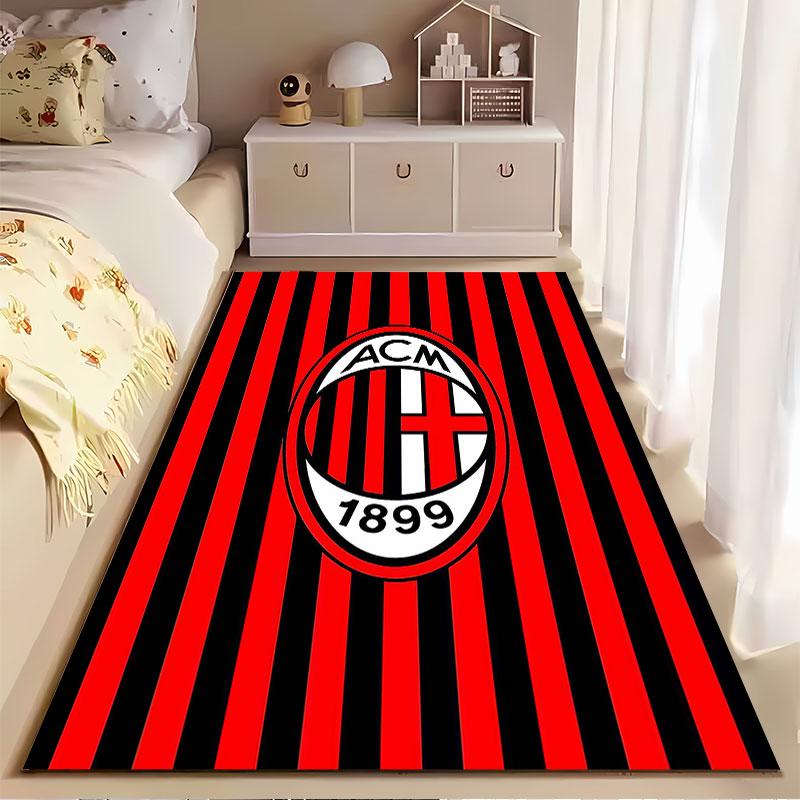 AC Milan Themed Carpet Design Suitable As a Non-slip Mat for the Living Room or Bedroom Sofa