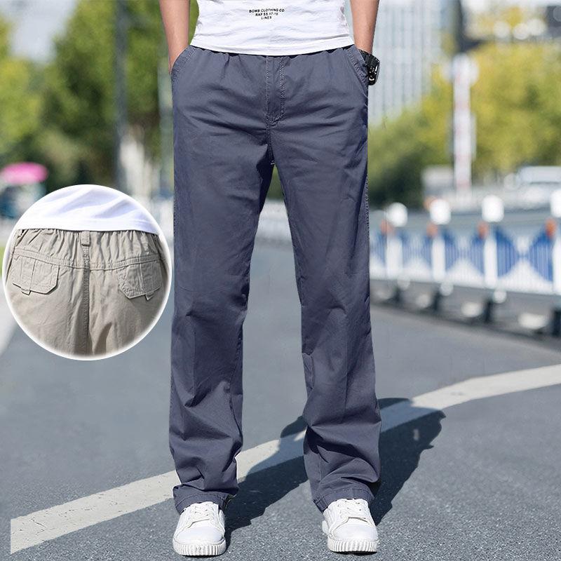 Herr Cargobyxor Sommar Vår Bomull Arbetskläder I Stor Storlek 6XL Lediga Klättringsjoggers Sweatpants Höstbyxor