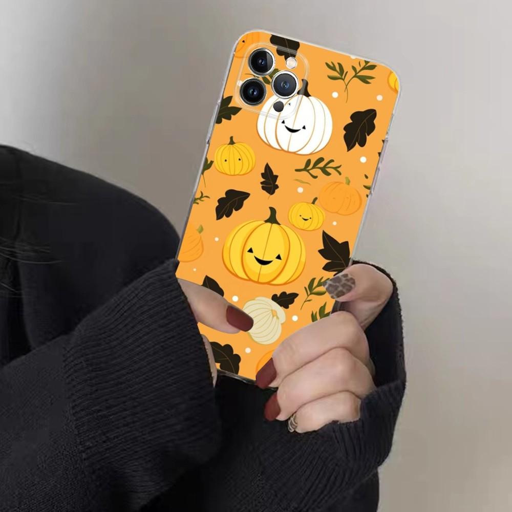 Autumn Leaves Pumpkin Phone Case For IPhone 15 8 7 6 6S Plus X SE 2020 XR XS 14 11 12 13 Mini Pro Max Mobile Case