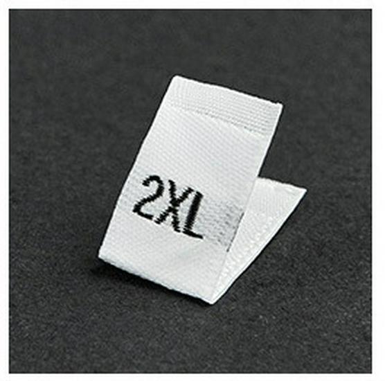 Free Shipping Woven Label: One Size Embroidered Clothing Tag & Sticker