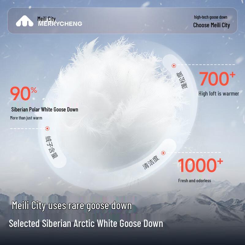 Meli City Women's Outdoor Three-Proof Short Puffy Goose Down Jacket M561WYR036