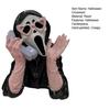 Screaming Ghost Figurine Creepy Phoning Ghost Statue Collectible Halloween Centerpiece for Horror Themed Parties Mantel Shelf Decoration