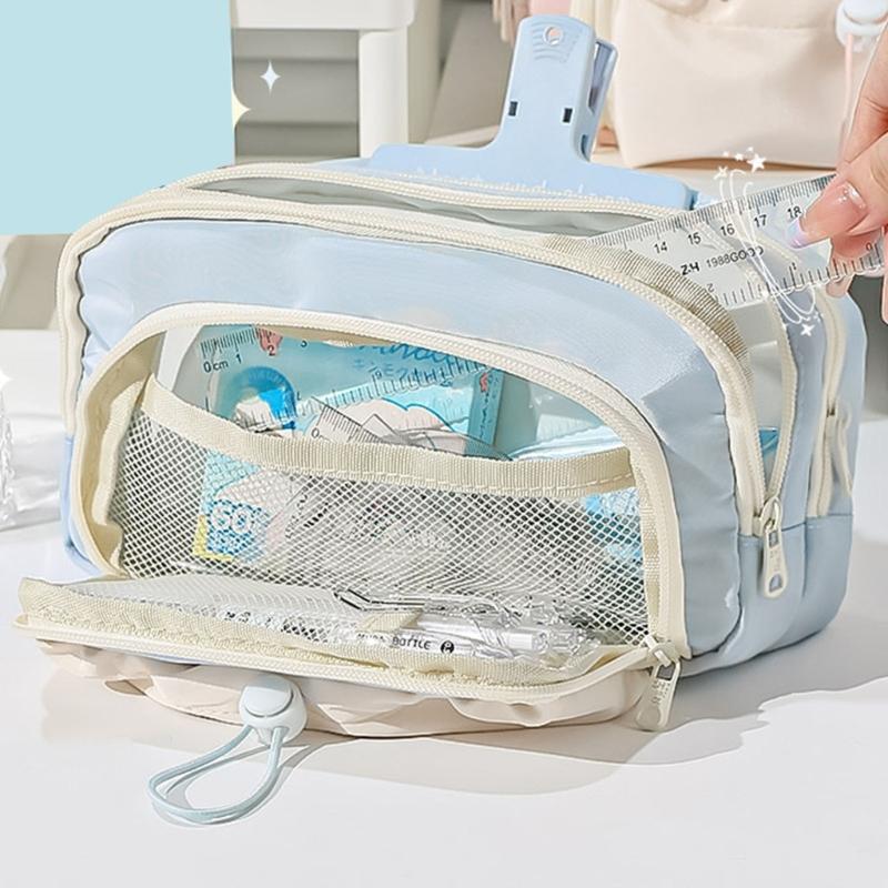 Astuccio Estetico Multistrato Astuccio Grande Capacità Per Organizzare Materiale Scolastico
