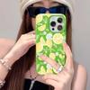 Case For iPhone 16 15 14 13 12 11 Pro Max Yellow Lemon Slice Lichee Pattern pHONE Cover For iPhone 16e XS Max X XR 16 Plus Funda