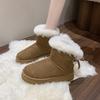 Plus Size Snow Boots Women's 2025 Winter New Casual Fur Warm Wear Platform Cotton Boots