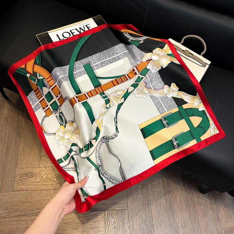 Mother's Day Silk Scarf Muse Festival Gift Simulation Silk Silk Scarf Premium Spring and Summer Square Scarf 71 Silk Decorative Small Scarf