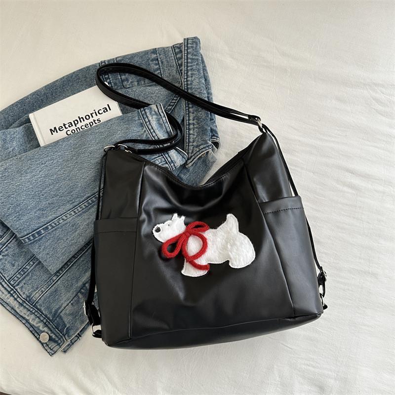 Stylish Large Capacity Fashionable Tote Bag For Daily Use With Cute Dog Cartoon Design