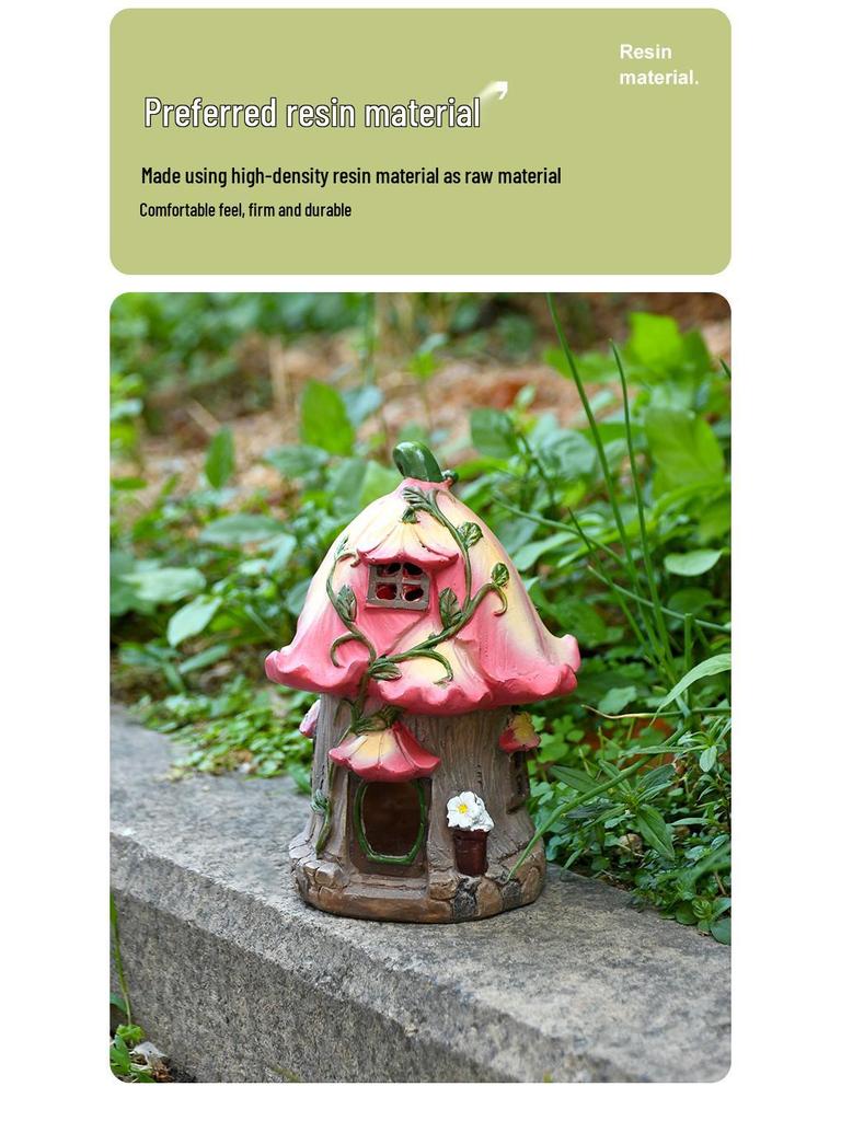 Waterproof Solar Fairy Tale Garden Night Light - Creative Resin Ornament